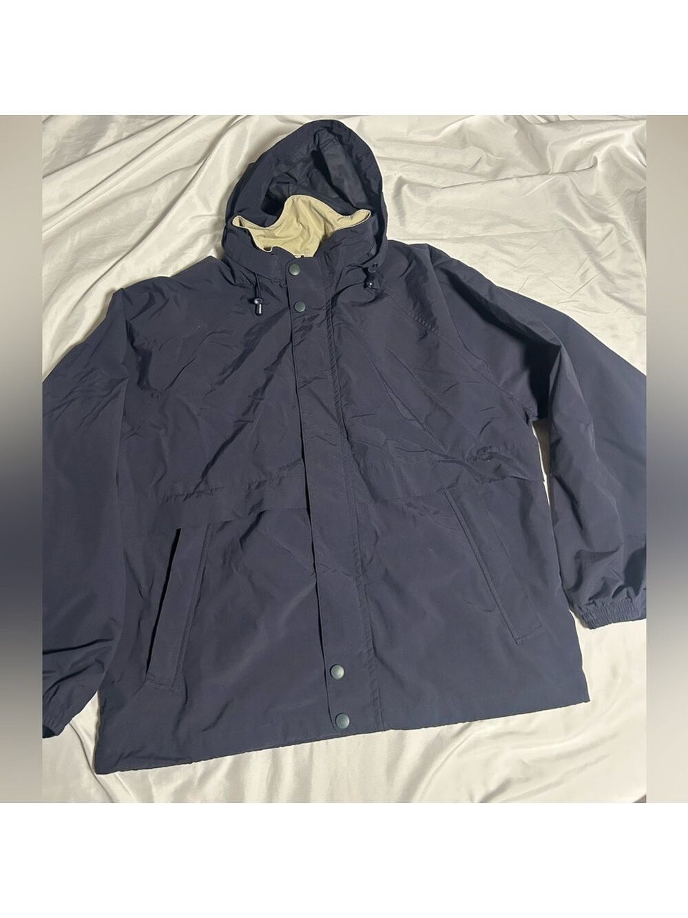 Men’s Charles River Apparel Jacket Windbreaker RN# 65178 Navy Sz Large